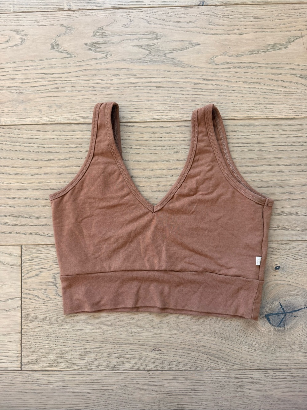 Jax & Lennon Co Women's V-Neck bralette in Warm Brown